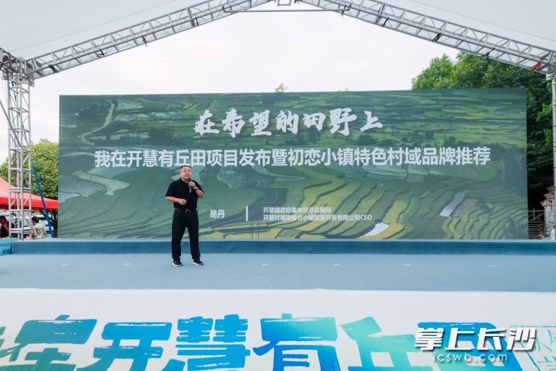开慧镇政府集体经济总顾问、开慧村乡村运营CEO易丹进行相关发布和推介。