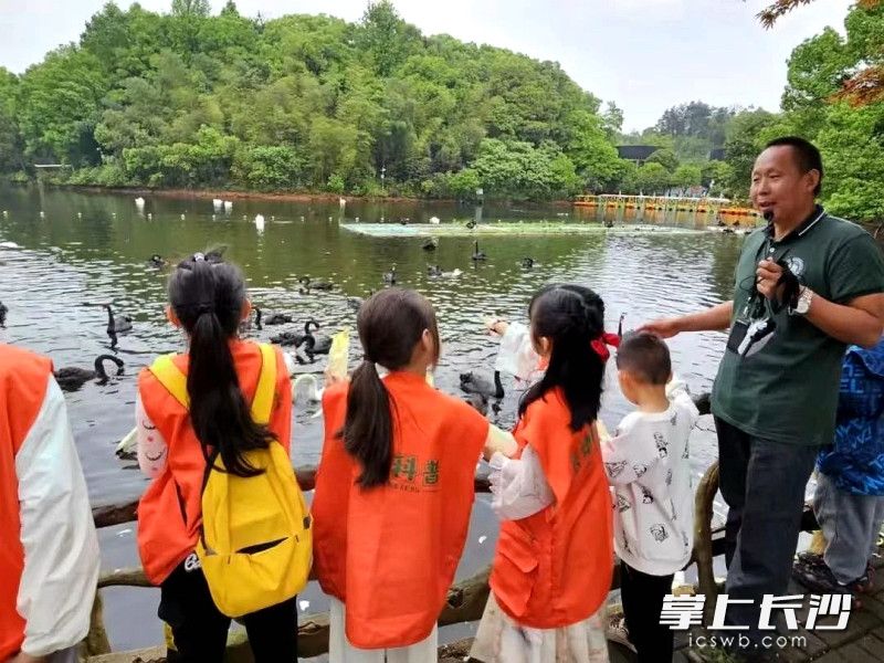 齐子龙在进行讲解工作。