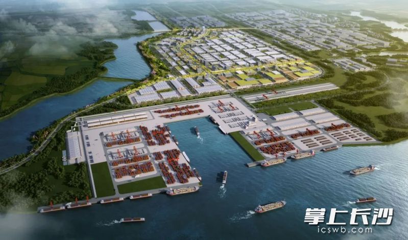 虞公港产业园效果图。