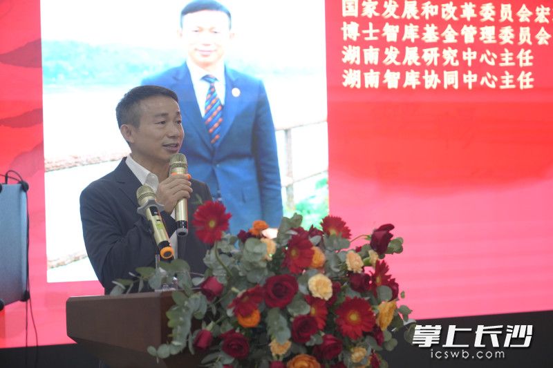 湖南发展研究中心主任王超先生致欢迎词