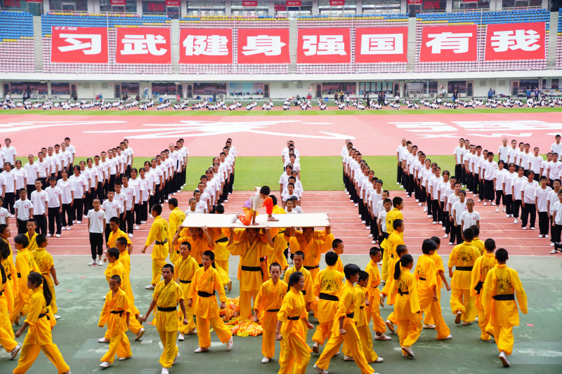 26日，“习武强国”大型公益武术展示活动全国首站在长沙贺龙体育中心举行。 均为主办方供图