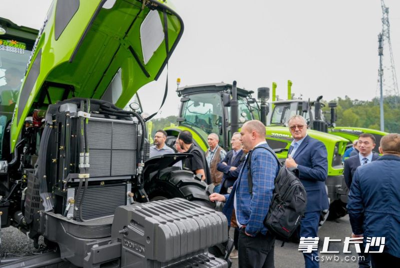 海外嘉宾在中联智慧产业城展区。长沙晚报通讯员 李家宇供图