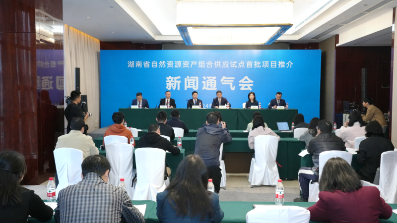 湖南省自然资源资产组合供应试点首批项目媒体通气会。