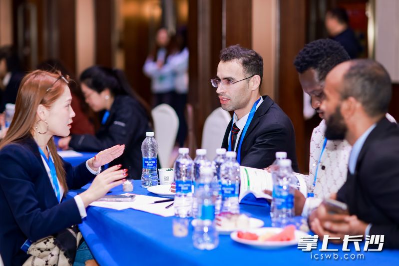 集中对接会上，外国企业家与国内企业精准对接、共享机遇。