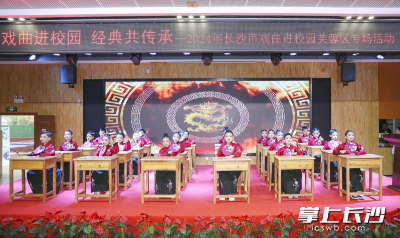 2024年长沙市戏曲进校园展演芙蓉区专场活动举行。均为受访者供图