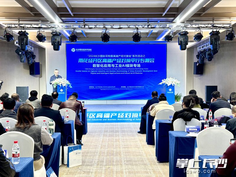 雨花经开区高端产经对接平行专题会现场。 均为长沙晚报通讯员刘佳妮摄
