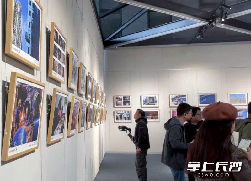 市民朋友在观展。 市民朋友在观展。