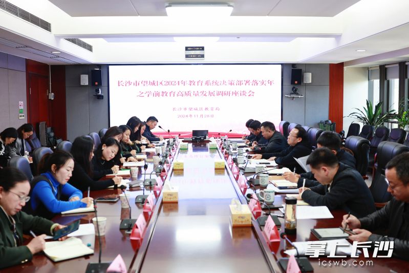 28日下午，望城区教育局举行2024年学前教育高质量发展座谈会。 长沙晚报通讯员 陈姣 摄