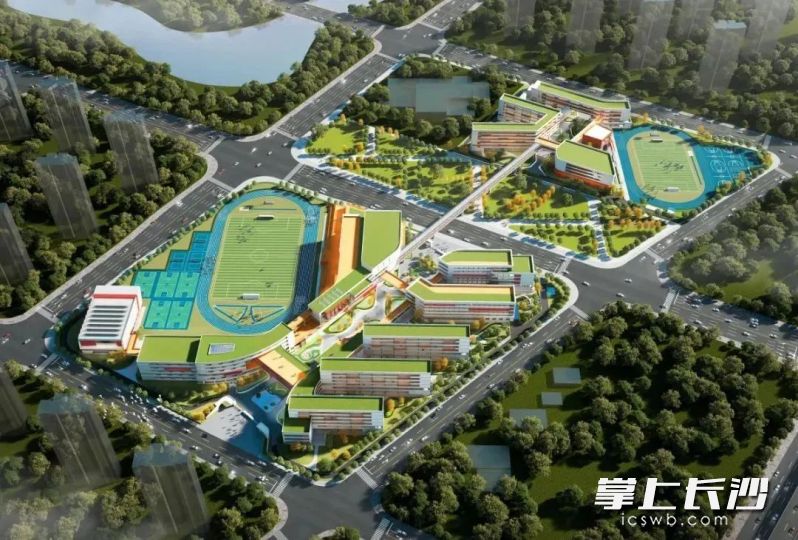 湖南师大附中新校区效果图。