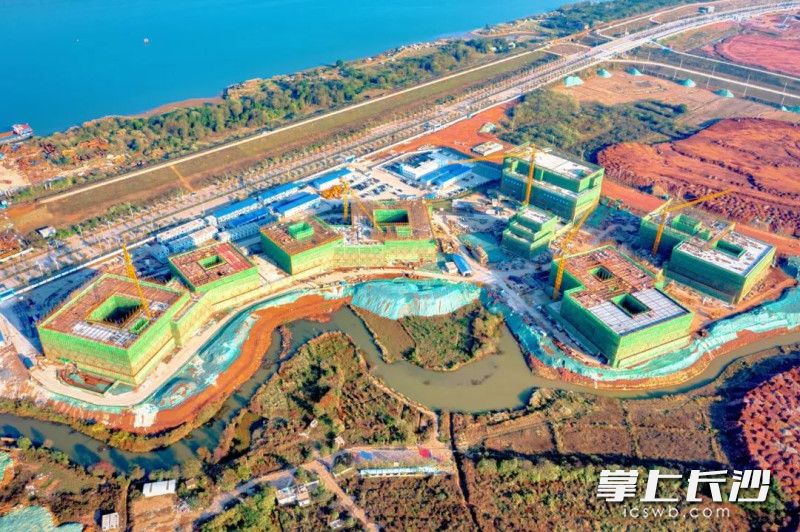 湘江院士港建设现状。