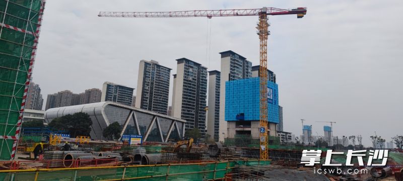 项目现场有序作业中。长沙晚报通讯员 谭园 摄