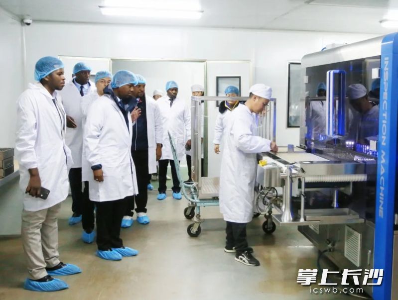 坦桑尼亚客人到尔康制药进行考察调研。受访者供图