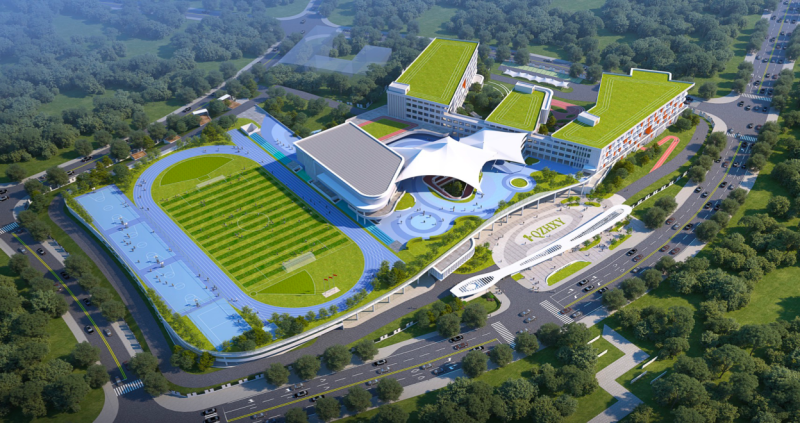 青竹湖湘一外国语学校扩建校区规划效果图。