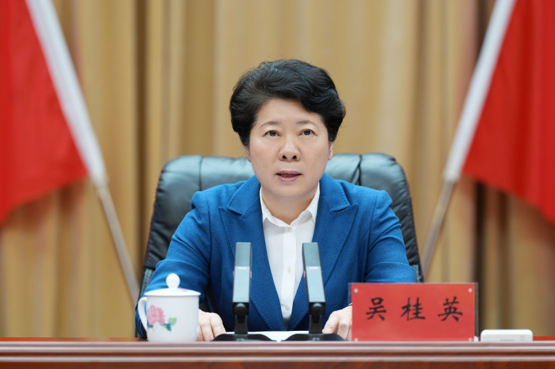 省委常委、市委书记吴桂英出席并讲话。均为长沙晚报全媒体记者 郭雨滴 摄