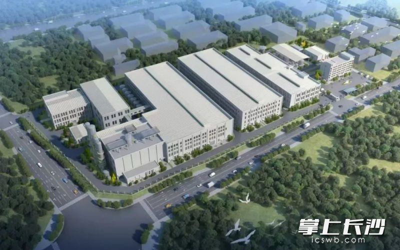 今年一期将投入使用的金凯循环动力电池高端原材料产业园效果图。