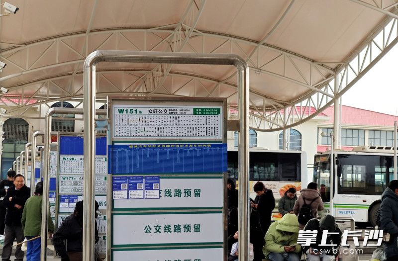 公交站点整洁有序。