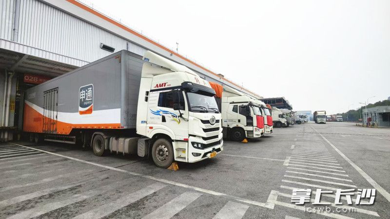 长沙申通智慧物流产业园眼下正值业务高峰期,快件操作量每日高达500余万件。 均为长沙晚报全媒体记者周游、通讯员高兴摄 长沙申通智慧物流产业园眼下正值业务高峰期,快件操作量每日高达500余万件。 均为长沙晚报全媒体记者周游、通讯员高兴摄