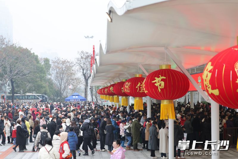 橘子洲景区春节期间揽客66.18万人次。 均为橘子洲景区供图