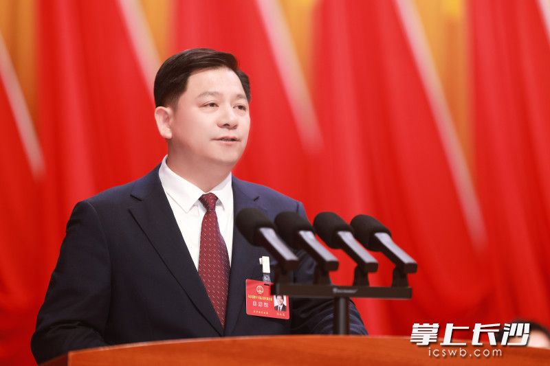 长沙县委副书记、县长陈永高正在作报告。长沙晚报通讯员 刘江帆 供图