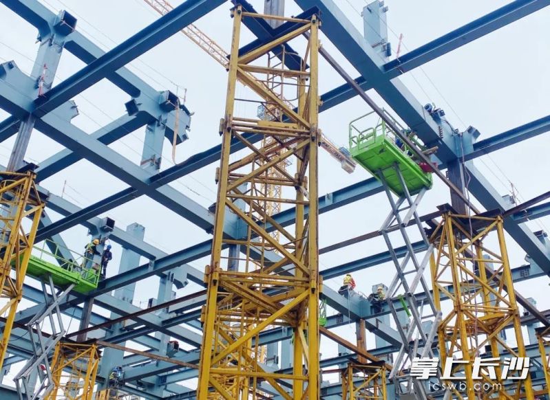 科学交流中心项目建设现场。 均为长沙晚报通讯员徐坤供图