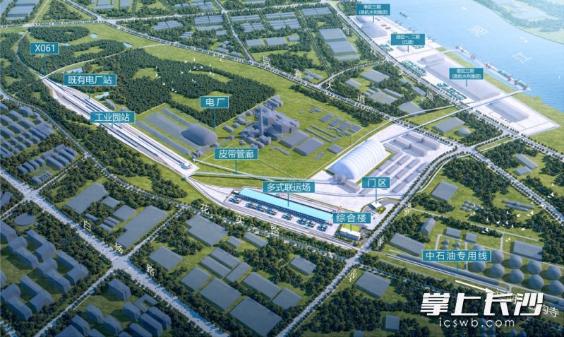 铜官港铁路专用线一期项目设计方案鸟瞰图 受访者供图