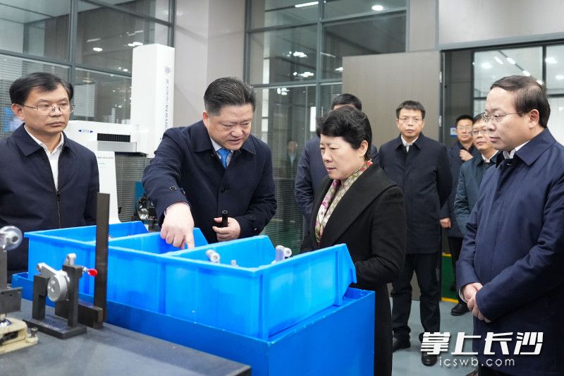 3月4日，省委常委、市委书记吴桂英在浏阳调研经济社会发展情况，来到瑞楚精密机械有限公司。
