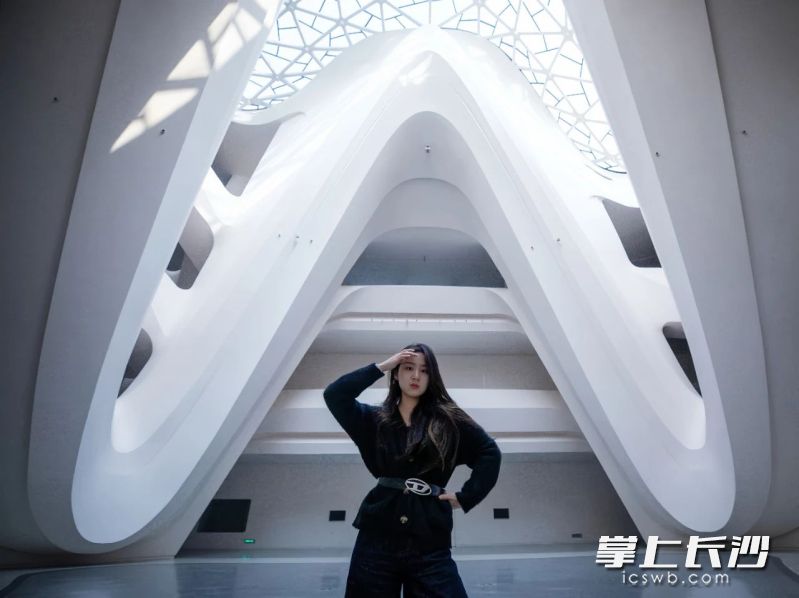 观展者拍照打卡。梅溪湖艺术博物馆 供图