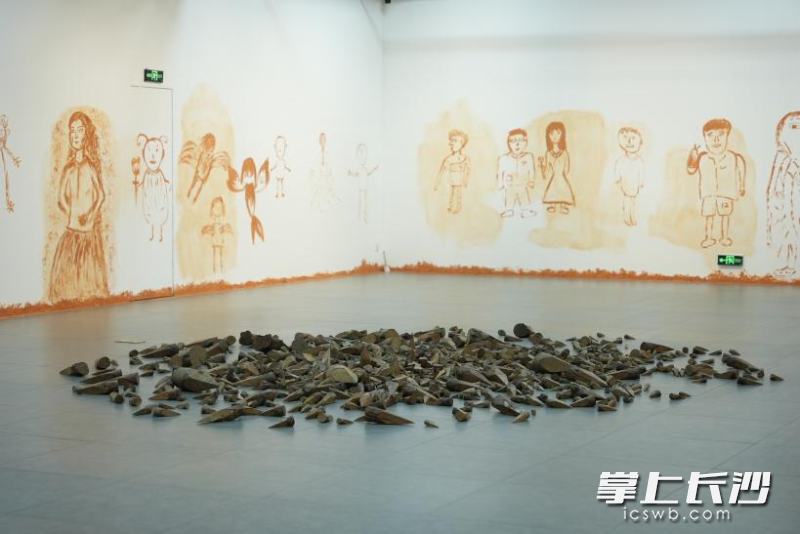 杨心广自然与人展一隅。 均为长沙美术馆供图