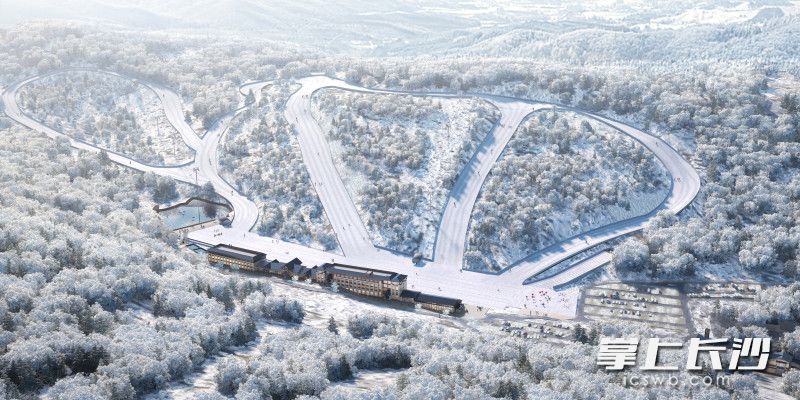 大围山冰雪运动中心效果图。 受访方供图
