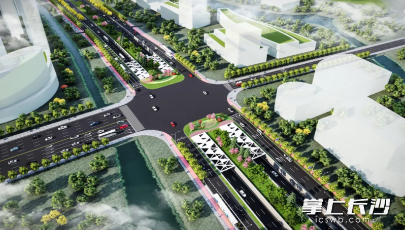潇湘北路环湖路北节点效果图