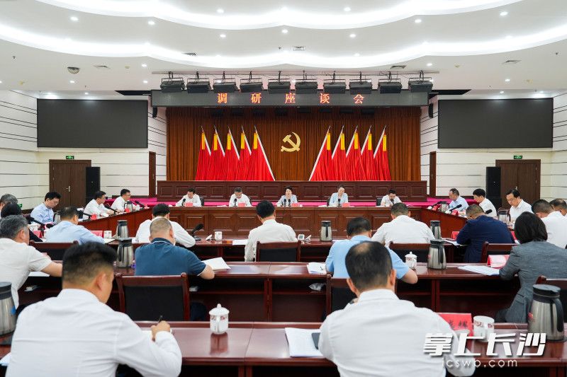 调研座谈会现场。 均为长沙晚报全媒体记者郭雨滴摄