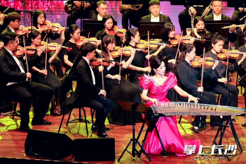 音乐会上，杨雨桐演奏了《繁星散落的夜晚》《平湖秋月》等多首经典作品。