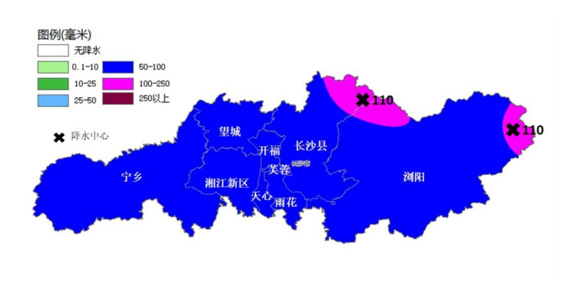 21日8时到22日8时降雨量预报（单位：毫米）