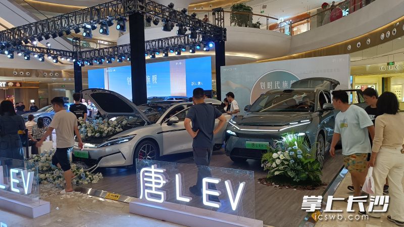 现场展车备受车迷关注。 长沙晚报全媒体记者 曹开阳 摄