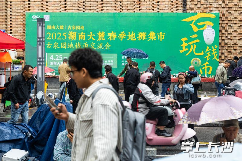 2025湖南大麓春季地摊集市暨古泉园地钱币交流会现场人流如织。 均为长沙晚报全媒体记者董阳摄