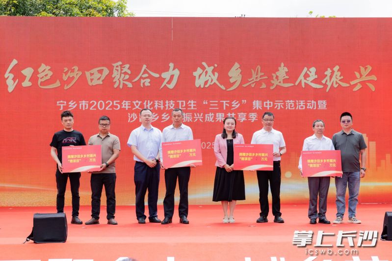 活动现场搭建乡村振兴微项目对接平台，为沙田乡引入一批乡村振兴微项目。