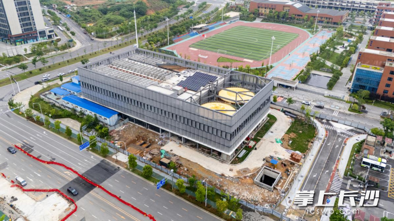梅溪湖D区能源站建设现场。均为长沙晚报通讯员胡翔供图