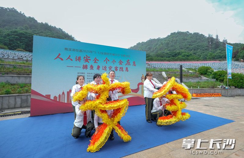 润龙社区带来的扇子舞点燃全场。