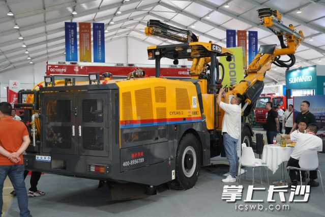 铁建重工展台。 长沙晚报全媒体记者 刘晓敏 摄