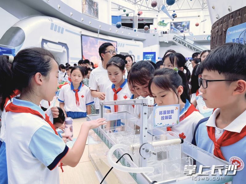 昨日，枫树山教育集团联合湖南省科技馆，以“馆校合作 探秘科学 点亮童梦”为主题举办2025年度科学嘉年华活动。 均为长沙晚报通讯员雷攀星摄