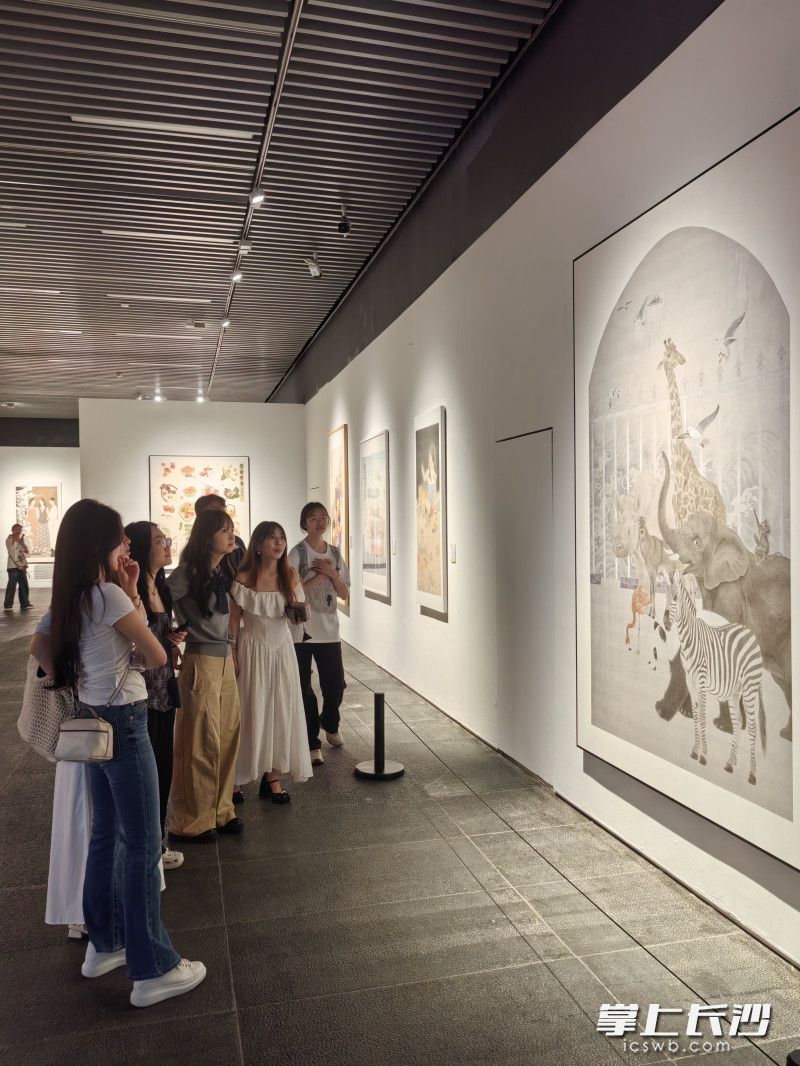 展览吸引众多大学生观展。均为主办方和肖舞 供图