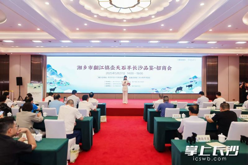 “湘乡市翻江镇壶天石羊品鉴·招商盛会”在长沙举行。