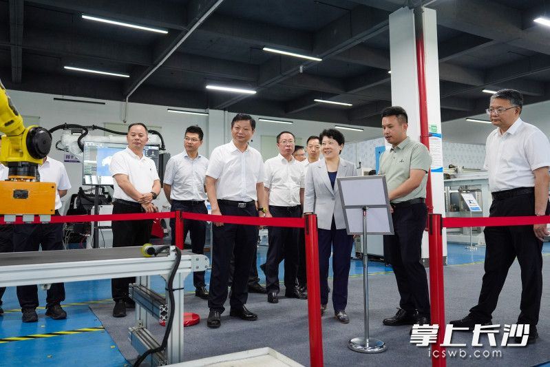 6月4日，省委常委、市委书记吴桂英围绕“推进科技创新”这一主题开展“十五五”规划专题调研，来到视比特（长沙）机器人科技有限公司。