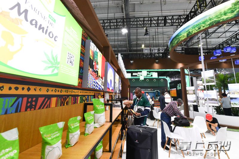 展会上汇聚了众多非洲特色产品。
