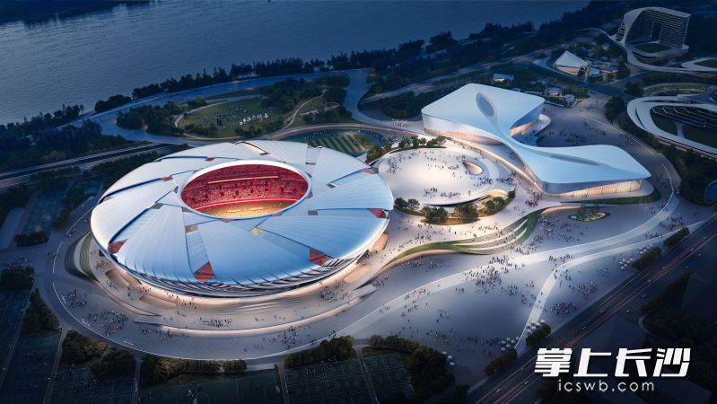 长沙奥体中心效果图。 均为项目方供图