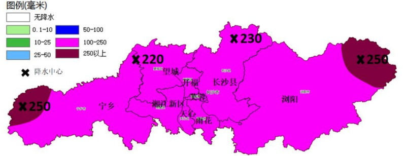 19日至24日累计降雨量预报图（单位：毫米）