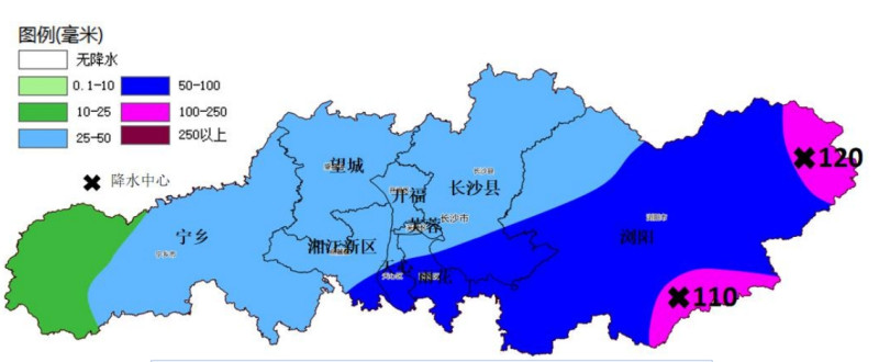 23日降雨量预报图（单位：毫米）