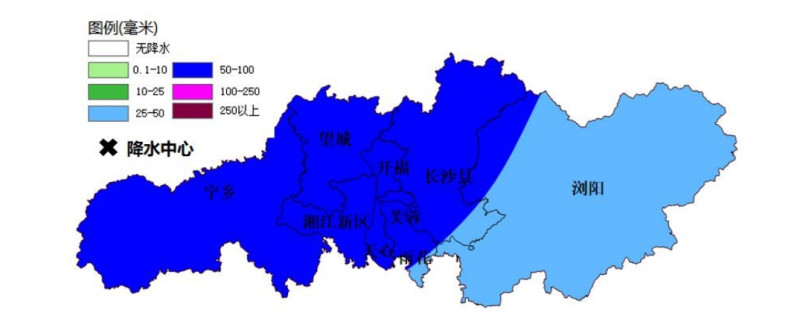 22日8时至23日8时降雨量预报图（单位：毫米）