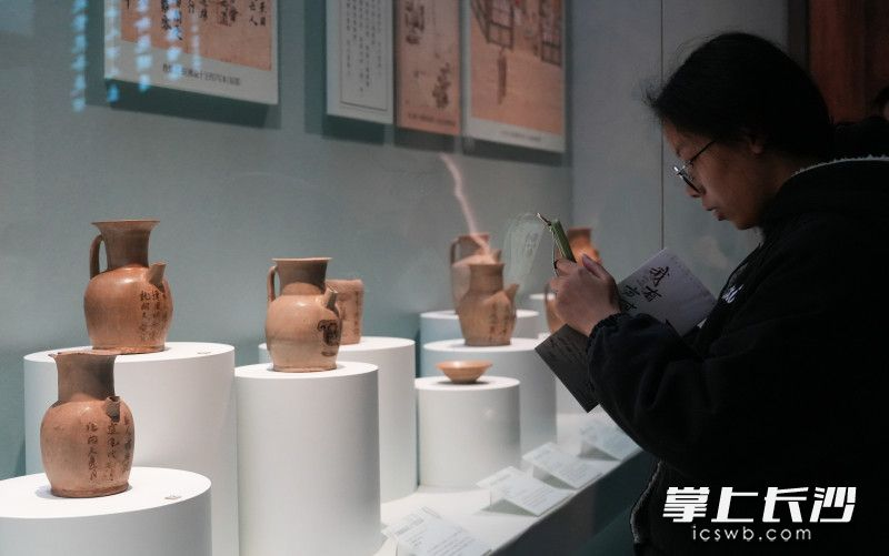 长沙窑诗文壶均为釉下彩诗文壶，字体以行书为主，另有正楷和草书。
