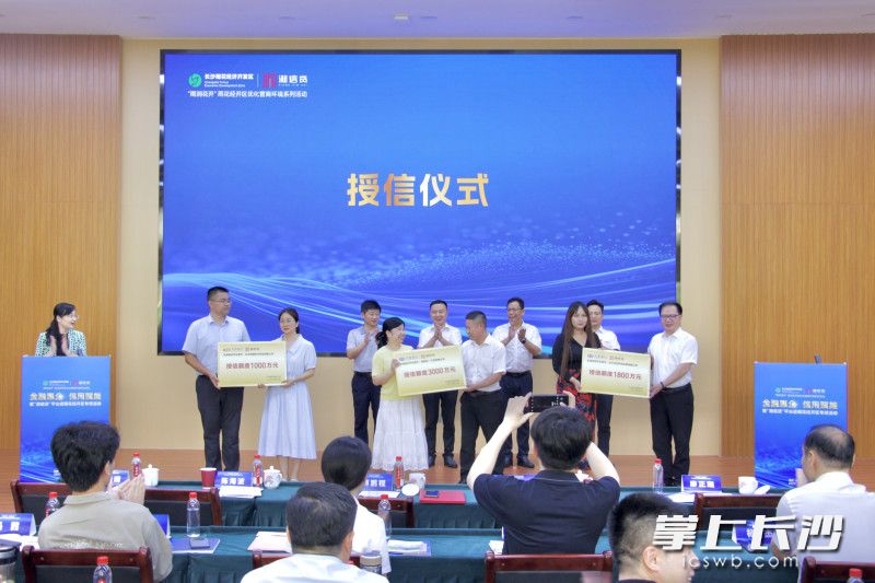 中国银行、农业银行、兴业银行等6家金融机构，为7家信用优质企业提供纯信用授信。